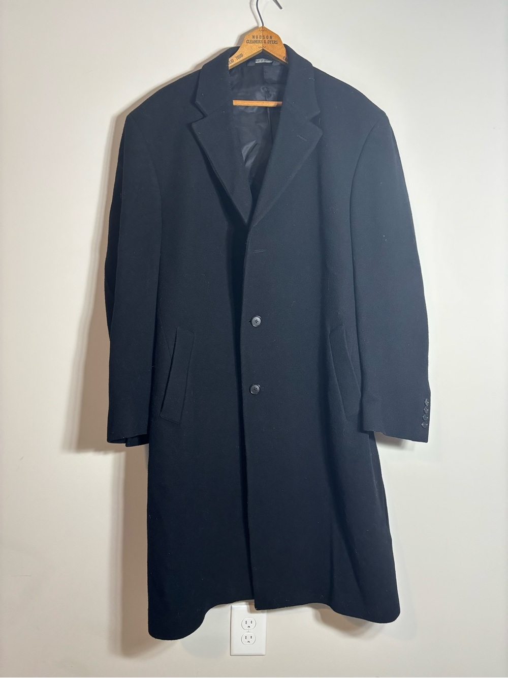 Jos. A Bank Overcoat 42R Black